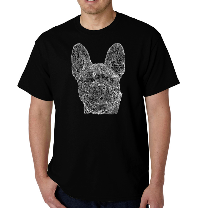 Mens Word Art T-shirt - French Bulldog