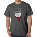 Gray Small Snowman Face - Men's Word Art T-Shirt