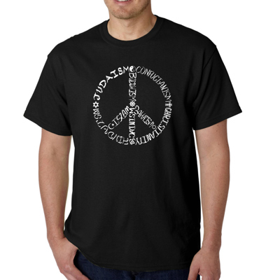 Men's Word Art T-shirt - Different Faiths peace sign