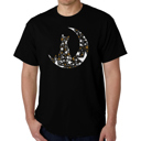  Cat Sitting On Moon - Men's Word Art T-Shirt