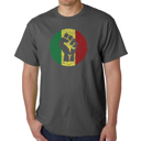Gray Large Men's Word Art T-shirt - Get Up Stand Up