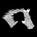  Girl Horse - Men's Word Art T-Shirt