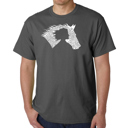 Gray Small Girl Horse - Men's Word Art T-Shirt