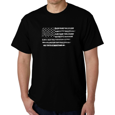 Men's Word Art T-shirt - Glory Hallelujah Flag