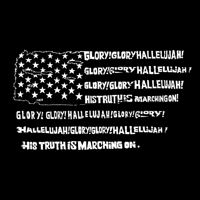 Men's Word Art T-shirt - Glory Hallelujah Flag
