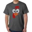 Gray XXL Turkey Face - Men's Word Art T-Shirt