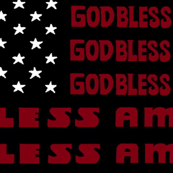 Mens Word Art T-shirt - God Bless America