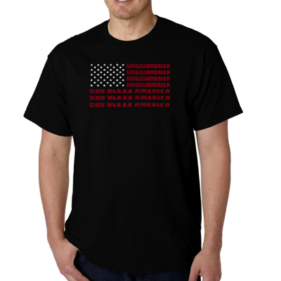 Men's Word Art T-shirt - God Bless America
