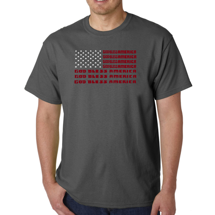 Men's Word Art T-shirt - God Bless America