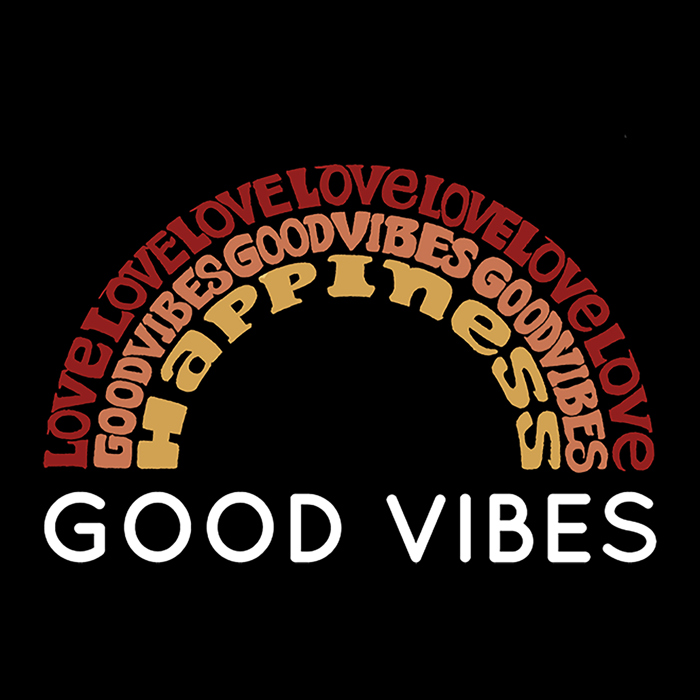 Men's Word Art T-shirt - Good Vibes