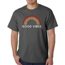 Gray XXXXL Men's Word Art T-shirt - Good Vibes