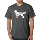 Gray XXXXL Mens Word Art T-shirt - Golden Retreiver