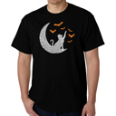 Black XXL Lunar Bats - Mens Word Art T-Shirt