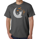 Gray XXXXL Lunar Bats - Mens Word Art T-Shirt