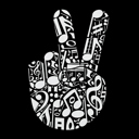  Peace Finger Notes - Men's Word Art T-Shirt
