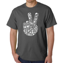  Peace Finger Notes - Men's Word Art T-Shirt