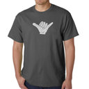 Gray Small Men's Word Art T-shirt - TOP WORLDWIDE SURFING SPOTS
