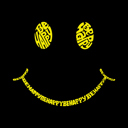  Mens Word Art T-shirt - Be Happy Smiley Face