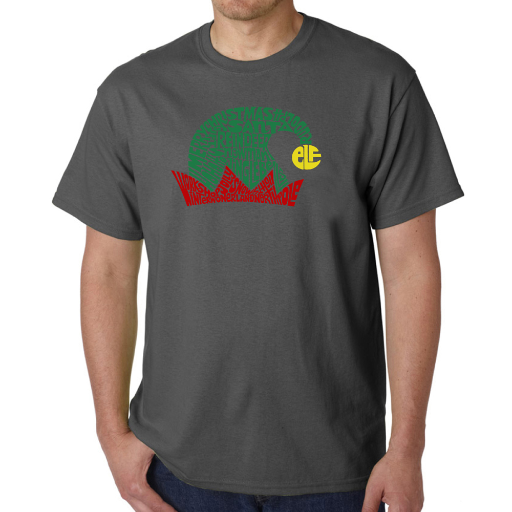 Christmas Elf Hat - Men's Word Art T-Shirt