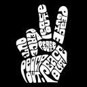  Men's Word Art T-shirt - Peace Out