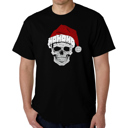  Santa Skull - Mens Word Art T-Shirt