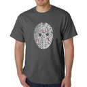 Gray XXXXL Men's Word Art T-shirt - Slasher Movie Villians