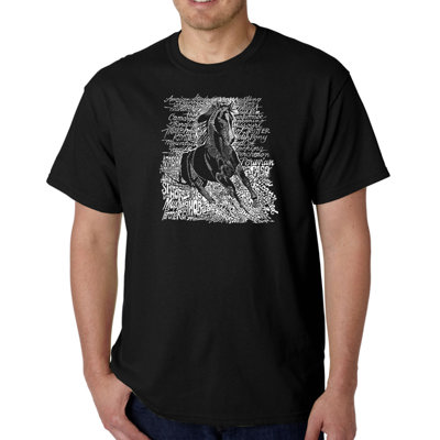 Men's Word Art T-shirt - POPULAR HORSE BREEDS