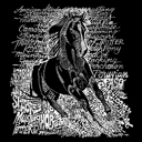  Men's Word Art T-shirt - POPULAR HORSE BREEDS