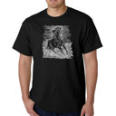 Black XXL Men's Word Art T-shirt - POPULAR HORSE BREEDS