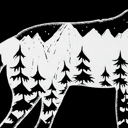  Mens Word Art T-shirt - Howling Wolf