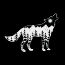  Men's Word Art T-shirt - Howling Wolf