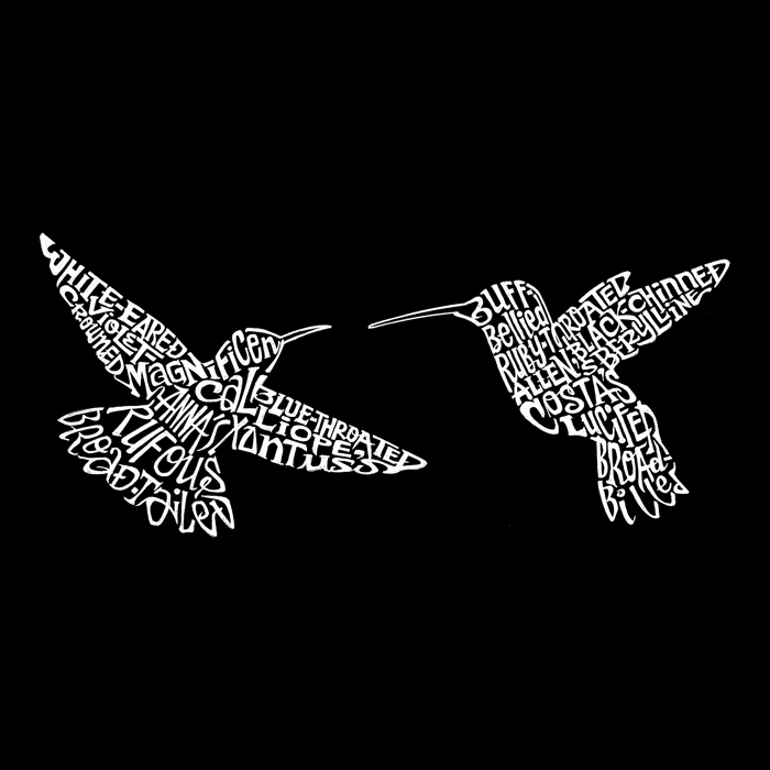 Hummingbirds - Men's Word Art T-Shirt