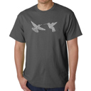 Gray XXXXL Hummingbirds - Men's Word Art T-Shirt