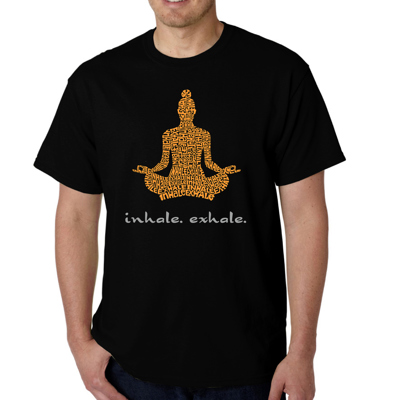 Mens Word Art T-shirt - Inhale Exhale