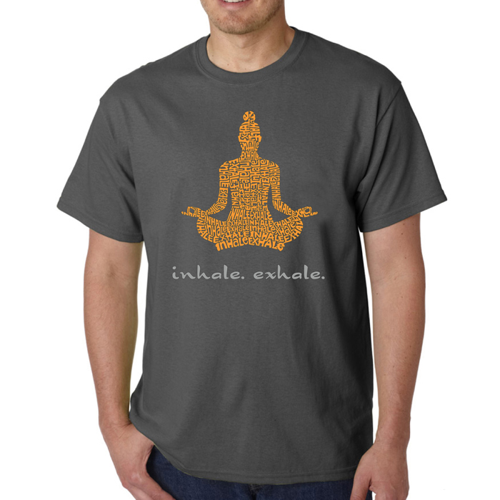 Men's Word Art T-shirt - Inhale Exhale