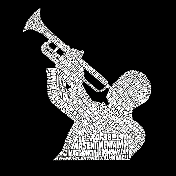 Men's Word Art T-shirt - ALL TIME JAZZ SONGS