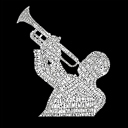  Men's Word Art T-shirt - ALL TIME JAZZ SONGS