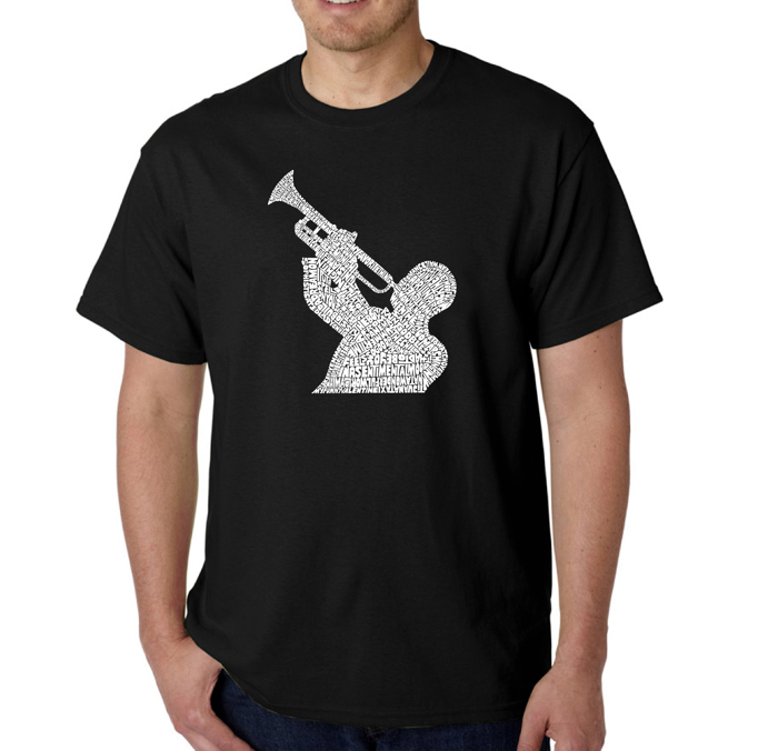 Men's Word Art T-shirt - ALL TIME JAZZ SONGS