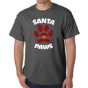 Gray XXL Santa Paws - Men's Word Art T-Shirt