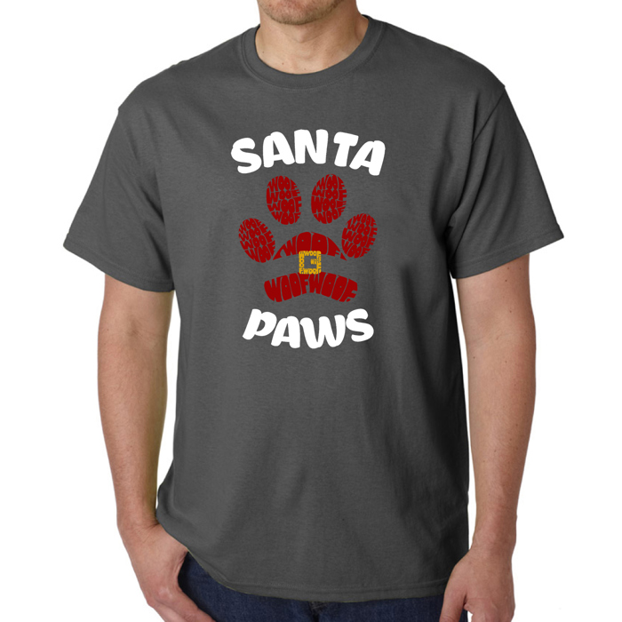 Santa Paws - Men's Word Art T-Shirt