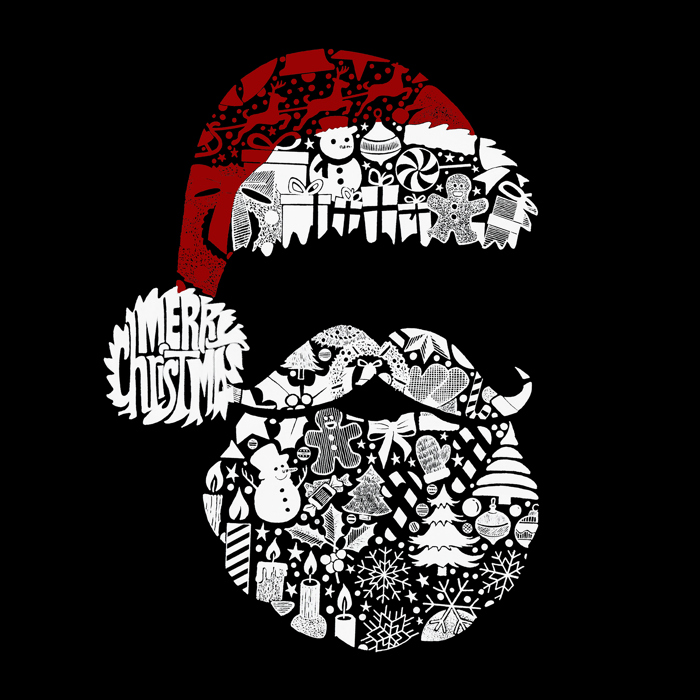 Santa Pics - Men's Word Art T-Shirt