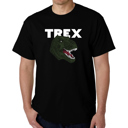 Black XXXXL Mens Word Art T-shirt - T-Rex Head