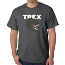Gray XL Mens Word Art T-shirt - T-Rex Head
