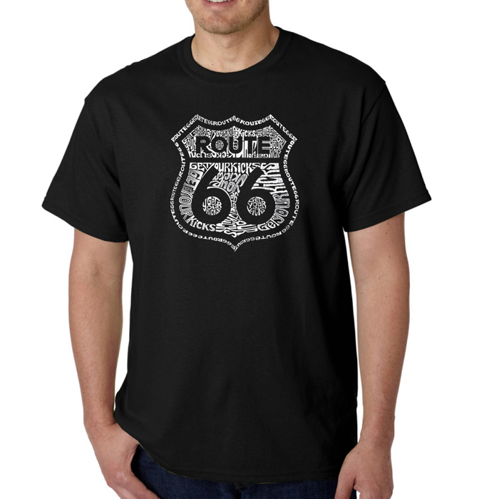Men's Word Art T-shirt - Get Your Kicks on Route 66