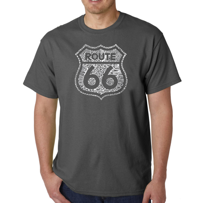 Men's Word Art T-shirt - Get Your Kicks on Route 66
