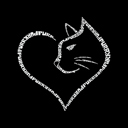  Cat Heart - Mens Word Art T-Shirt