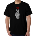 Black Medium Mens Word Art T-shirt - K-Pop