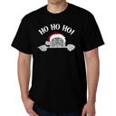 Black Small Peeking Santa - Men's Word Art T-Shirt