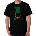 Black Large Men's Word Art T-shirt - Leprechaun