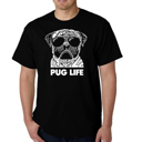  Men's Word Art T-shirt - Pug Life